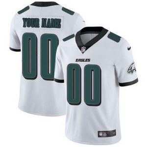Philadelphia Eagles Customized Limited White 2024 New Logo Vapor Jersey