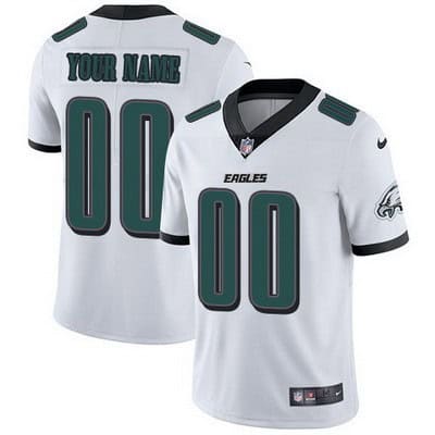 Philadelphia Eagles Customized Limited White 2024 New Logo Vapor Jersey