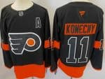 Philadelphia Flyers #11 Travis Konecny Black Authentic Jersey