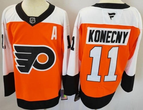 Philadelphia Flyers #11 Travis Konecny Orange Authentic Jersey