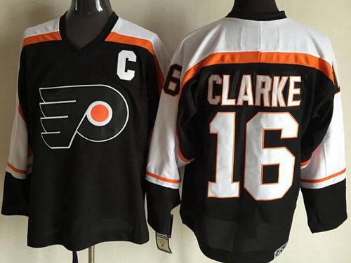 Philadelphia Flyers #16 Bobby Clarke Black Throwback Jersey