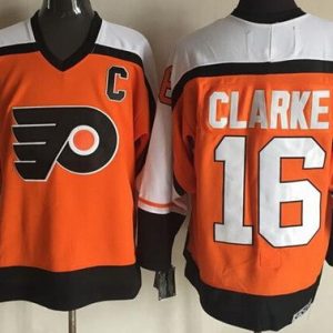 Philadelphia Flyers #16 Bobby Clarke Orange Throwback Jersey