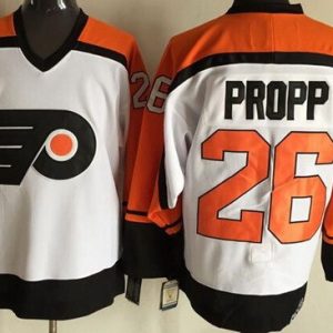 Philadelphia Flyers #26 Brian Propp White Throwback Jersey