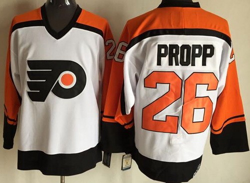 Philadelphia Flyers #26 Brian Propp White Throwback Jersey