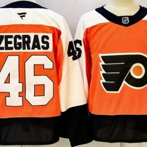 Philadelphia Flyers #46 Trevor Zegras Orange Authentic Jersey