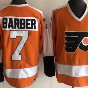 Philadelphia Flyers #7 Bill Barber Orange Throwback Jersey