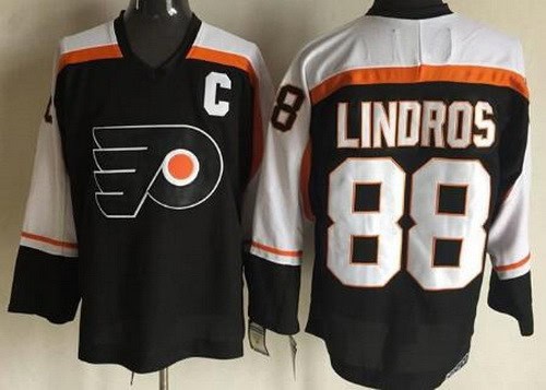 Philadelphia Flyers #88 Eric Lindros Black Throwback Jersey