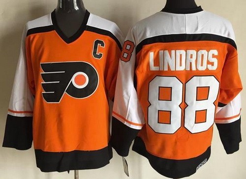 Philadelphia Flyers #88 Eric Lindros Orange Throwback Jersey