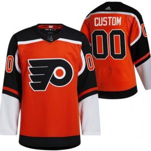 Philadelphia Flyers Customized Orange 2021 Reverse Retro Authentic Jersey