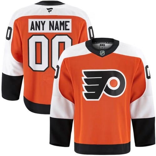 Philadelphia Flyers Customized Orange Fanatics Authentic Jersey