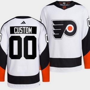 Philadelphia Flyers Customized White 2022 Reverse Retro Authentic Jersey