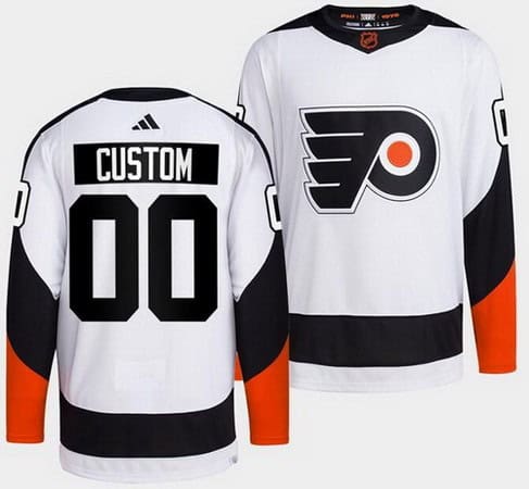 Philadelphia Flyers Customized White 2022 Reverse Retro Authentic Jersey