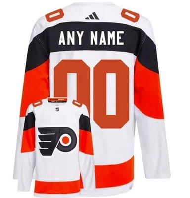 Philadelphia Flyers Customized White 2024 Stadium Series Authentic Jersey
