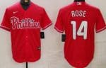 Philadelphia Phillies #14 Pete Rose Red Cool Base Jersey