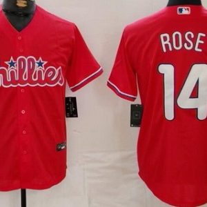 Philadelphia Phillies #14 Pete Rose Red Cool Base Jersey