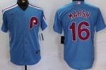 Philadelphia Phillies #16 Brandon Marsh Light Blue Cool Base Jersey