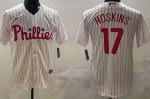 Philadelphia Phillies #17 Rhys Hoskins White Cool Base Jersey