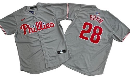 Philadelphia Phillies #28 Alec Bohm Gray Limited Jersey