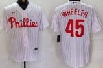 Philadelphia Phillies #45 Zack Wheeler White Cool Base Jersey
