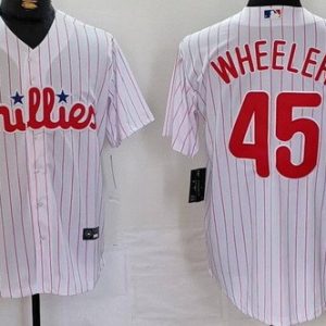 Philadelphia Phillies #45 Zack Wheeler White Cool Base Jersey