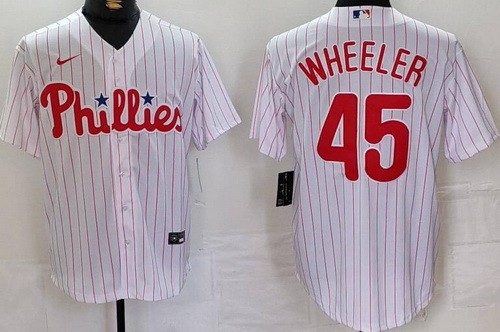 Philadelphia Phillies #45 Zack Wheeler White Cool Base Jersey