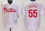 Philadelphia Phillies #55 Ranger Suarez White Cool Base Jersey