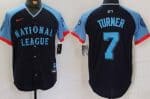 Philadelphia Phillies #7 Trea Turner Navy 2024 All Star Limited Jersey
