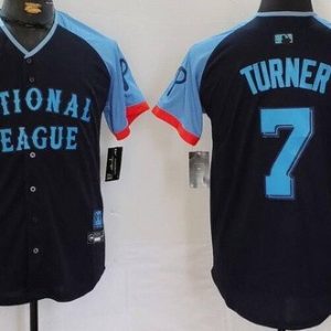 Philadelphia Phillies #7 Trea Turner Navy 2024 All Star Limited Jersey