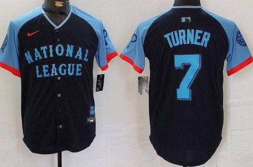 Philadelphia Phillies #7 Trea Turner Navy 2024 All Star Limited Jersey