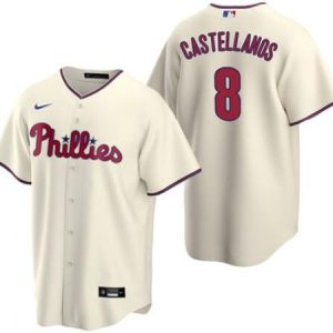 Philadelphia Phillies #8 Nick Castellanos Cream Cool Base Jersey
