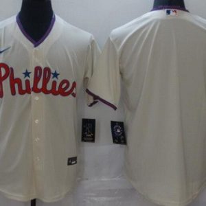 Philadelphia Phillies Blank Cream Cool Base Jersey