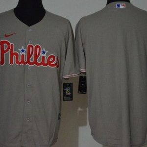 Philadelphia Phillies Blank Gray Cool Base Jersey