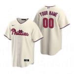 Philadelphia Phillies Customized Cream Alternate 2020 Cool Base Jersey