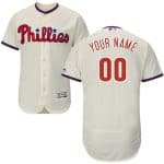 Philadelphia Phillies Customized Cream FlexBase Jersey