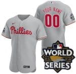 Philadelphia Phillies Customized Gray 2022 World Series Authentic Jersey