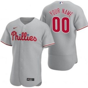 Philadelphia Phillies Customized Gray Authentic Jersey