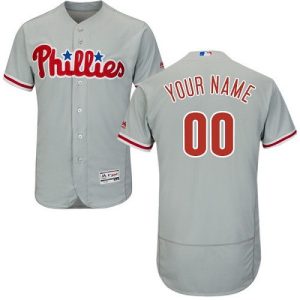 Philadelphia Phillies Customized Gray FlexBase Jersey
