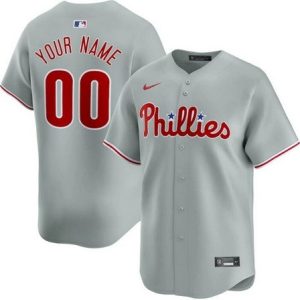 Philadelphia Phillies Customized Gray Limited Jersey