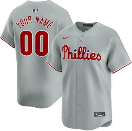Philadelphia Phillies Customized Gray Limited Jersey