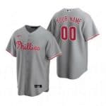 Philadelphia Phillies Customized Gray Road 2020 Cool Base Jersey