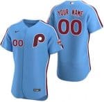 Philadelphia Phillies Customized Light Blue Authentic Jersey