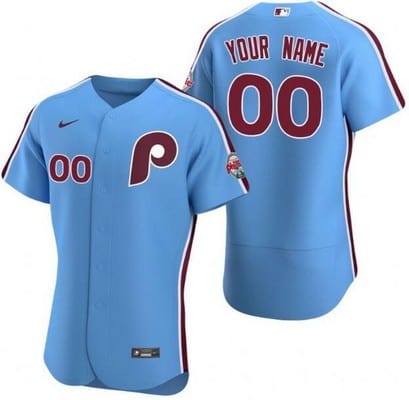 Philadelphia Phillies Customized Light Blue Authentic Jersey