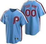 Philadelphia Phillies Customized Light Blue Cool Base Jersey