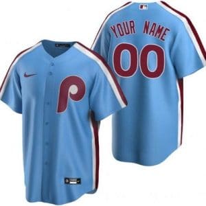 Philadelphia Phillies Customized Light Blue Cool Base Jersey