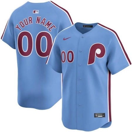 Philadelphia Phillies Customized Light Blue Limited Jersey
