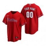 Philadelphia Phillies Customized Red Alternate 2020 Cool Base Jersey