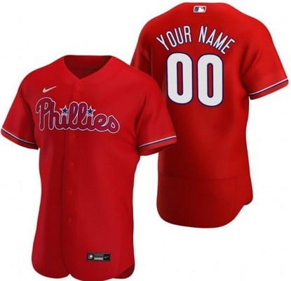 Philadelphia Phillies Customized Red Authentic Jersey
