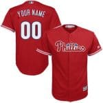 Philadelphia Phillies Customized Red Cool Base Jersey