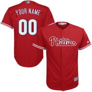 Philadelphia Phillies Customized Red Cool Base Jersey