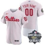 Philadelphia Phillies Customized White 2022 World Series Authentic Jersey